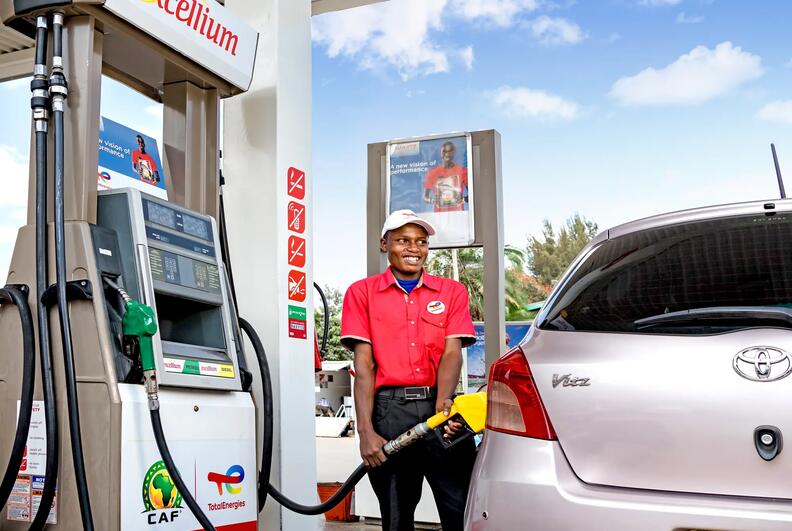 Service station of Limuru Road in Kenya