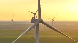 Vue drone des 8 parcs éoliens de la zone