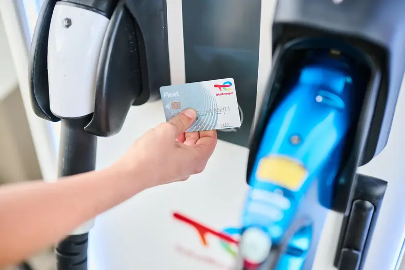 Fast charging stations (HPC) in a service station in Bierges, Belgium