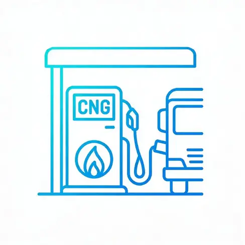illustrations of CNG gasstation