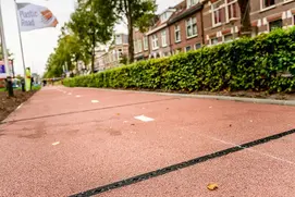 Opening 1st PlasticRoad bike path in the world.