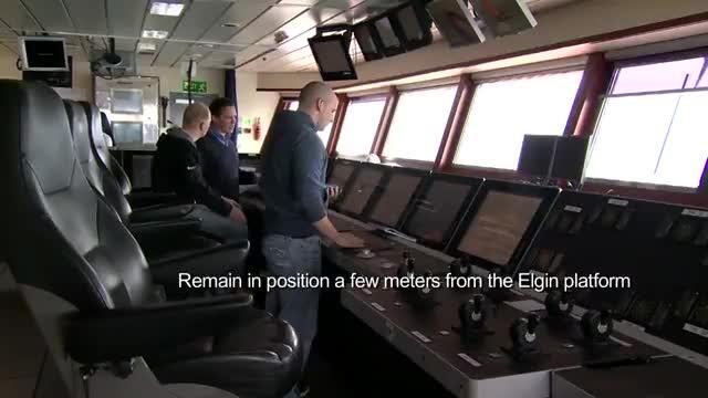 April 21 & 22, 2012 - Resources mobilized for the well intervention operations on the Elgin G4 well (video)