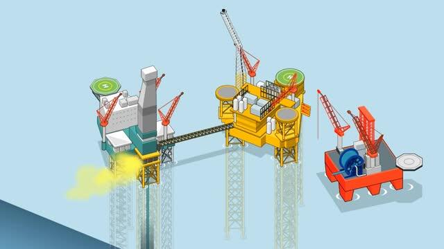 5 mai 2012 - Animation sur la mise en place par Total de la première solution pour stopper la fuite de gaz sur Elgin (vidéo)