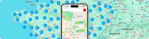 Map + tel Charge +
