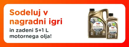 Sodeluj v nagradni igri in zadeni 5+1L Quartz motornega olja!