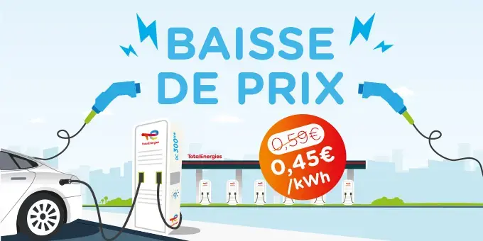Baisse de prix 0,45 euros du kWh au lieu de 0,59