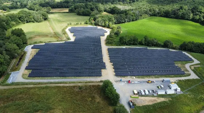 Vue aérienne centrale solaire PTS 4-6