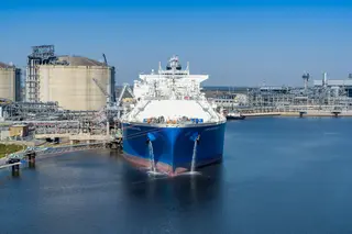 1st loading of Enterprise LNG at the Cameron LNG liquefaction terminal in Louisiana