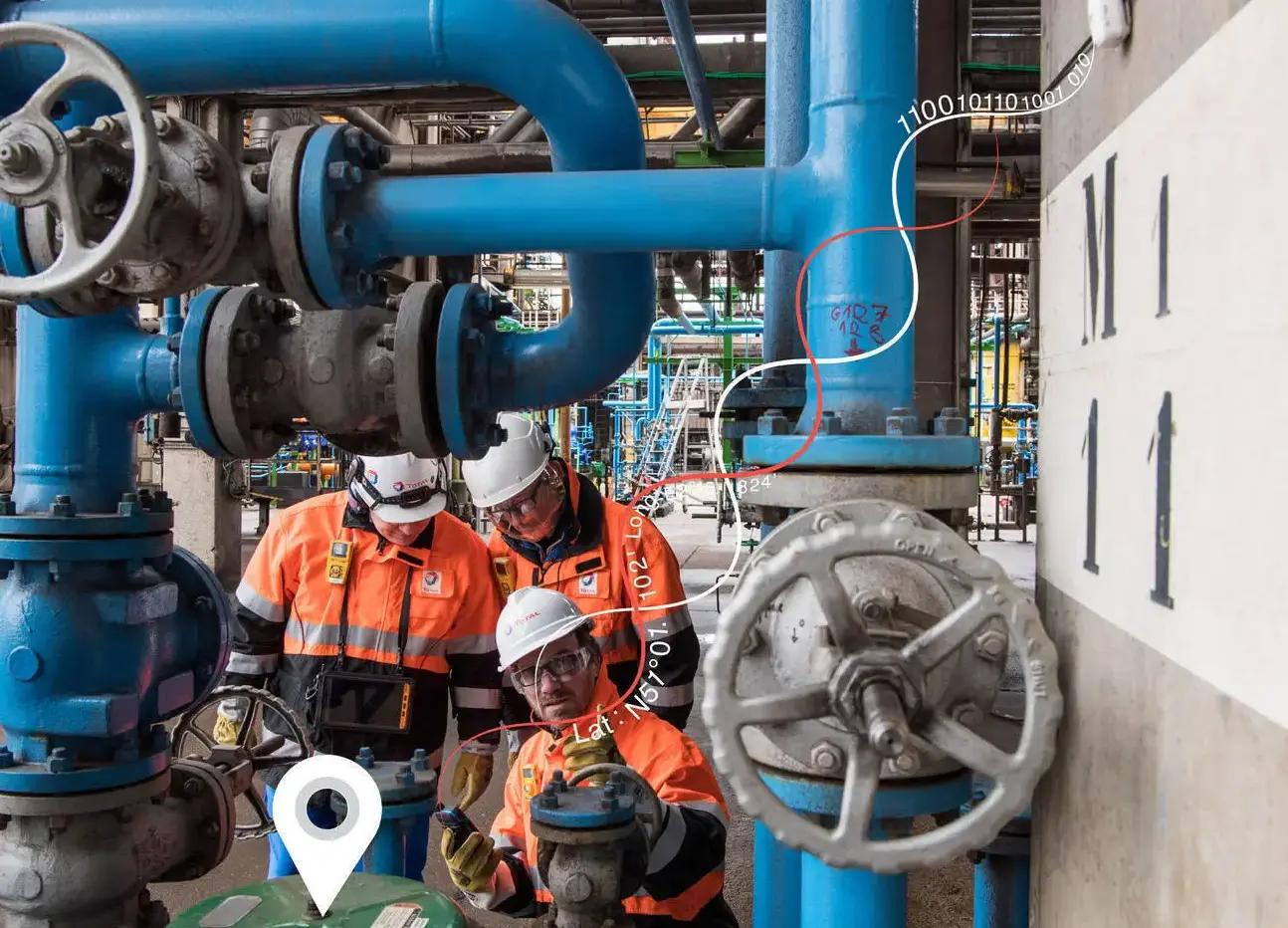 operators at a refining plant