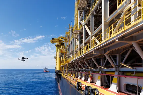 Drone AUSEA au-dessus du champ Lapa, au Brésil