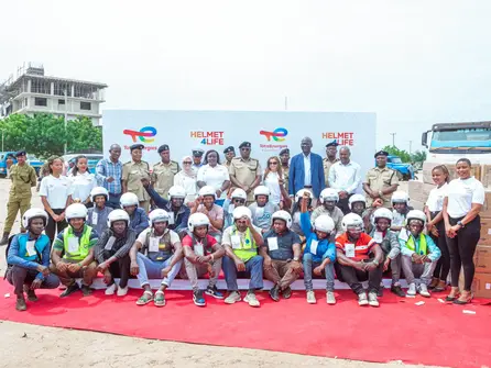 TotalEnergies Marketing Tanzania donate helmets to motorbike riders (Dodoma)