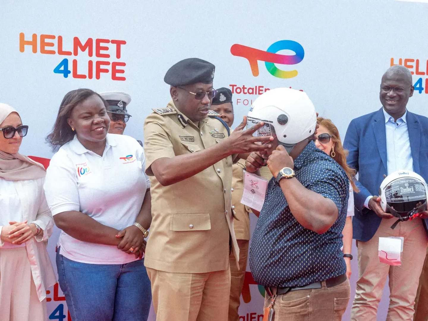 TotalEnergies Marketing Tanzania donate helmets to motorbike riders (Dodoma)