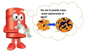 Dibujo de un barril rojo con cara y un bocadillo de texto