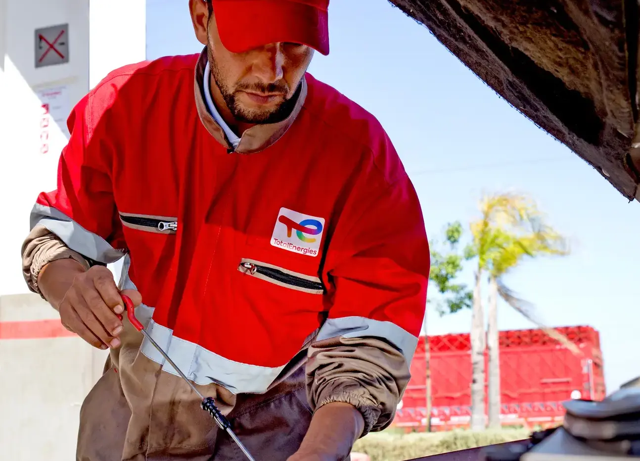 Service station of Bouregreg in Morocco