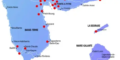 carte stations guadeloupe
