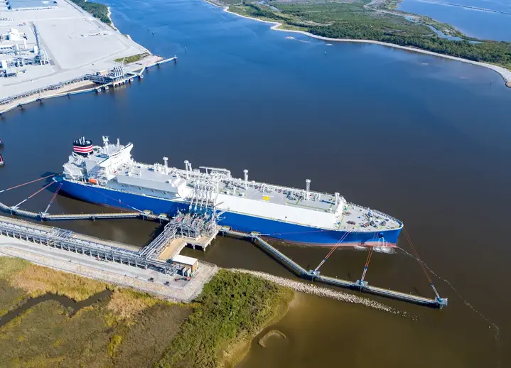 1st loading of Enterprise LNG at the Cameron LNG liquefaction terminal in Louisiana