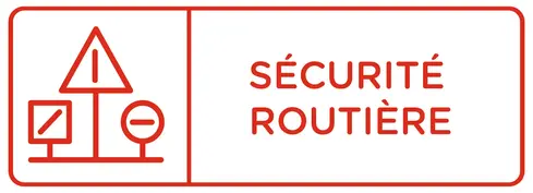 Pictogramme représentant l'axe d'intervention sécurité routière du programme action!
