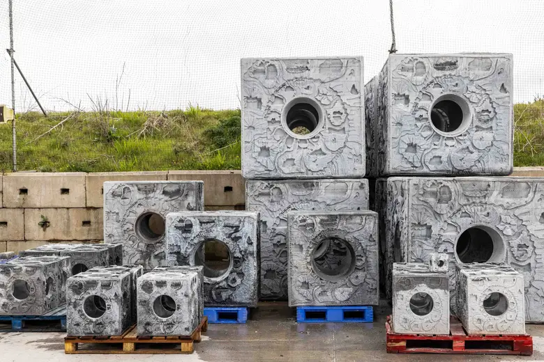 reef cubes in the yard (various sizes and textures)