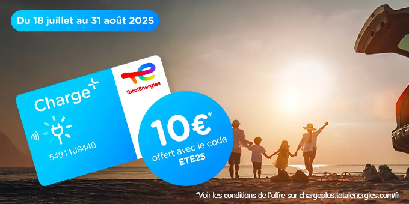 Commandez l'offre Charge+ classique à 9,90€ au lieu de 19,90 € avec le code ETE25.